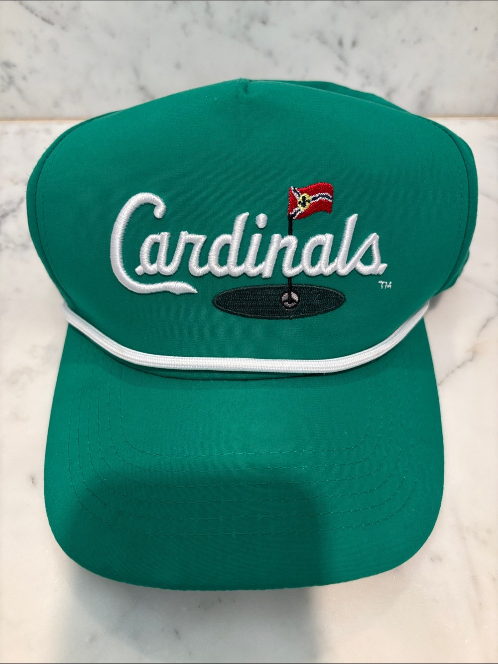 St Louis Cardinals Masters Script Logo Green Baseball Cap